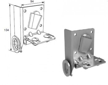 Нижний угловой кронштейн регулируемый DoorHan DH25247 RAL900 (пара)