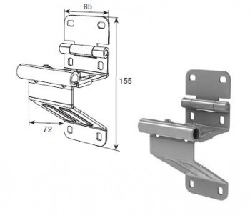 Боковая опора укороченная DoorHan N25234 RAL9003